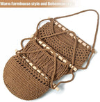 3 Tier Hanging Fruit Baskets for Kitchen, Boho Cotton Rope Handwoven Vegetable - Image 3