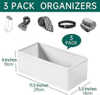 3 PACK Drawer Organizer Clothes，drawer Divider， Dresser Drawer Storage - Image 2