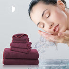 TENSTARS Microfiber Coral Velvet Luxury Silk Hemming Towel Set - Image 4