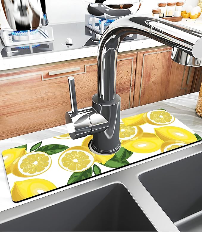 Kitchen Sink Splash Guard Faucet Mat Super Absorbent Fast Drying Mat Sink - Image 2