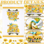 Boyiee Set of 6 Yellow Flower Kitchen Towels Decorative Floral Tea Towels - Image 5
