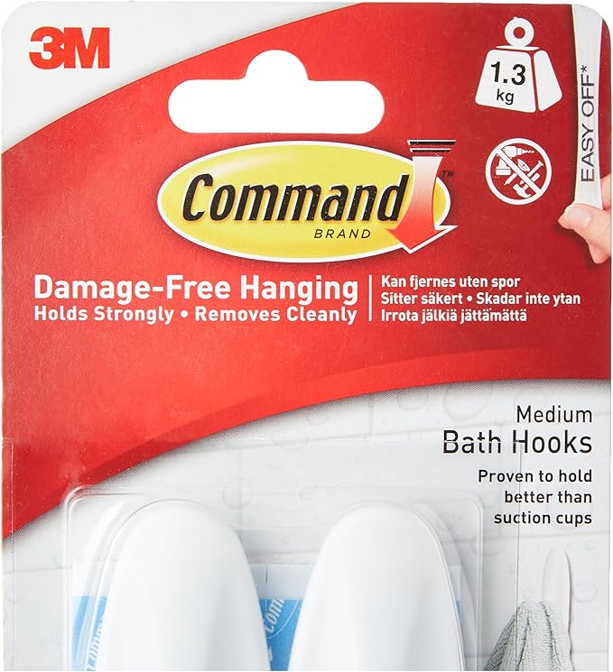 Command Designer Bath Hooks, 2-Hooks - Image 3