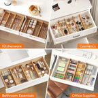Lifewit 4" High 5 Pack Bamboo Drawer Dividers 43-54cm/17-21.5" Adjustable - Image 7