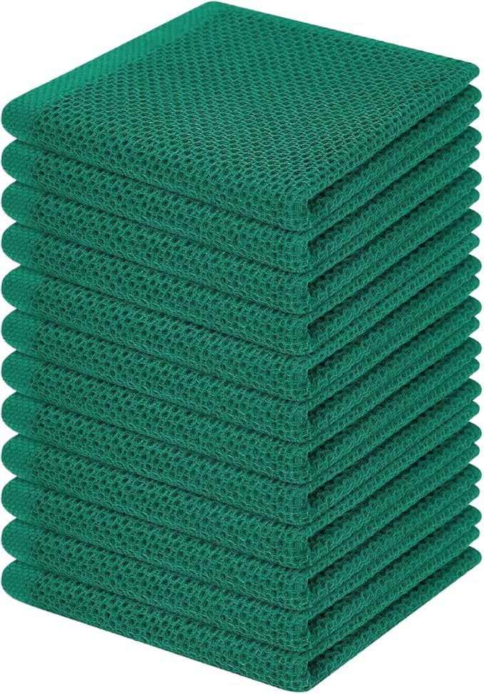 Homaxy 100% Cotton Waffle Weave Kitchen Dish Cloths, Ultra Soft Absorbent Quick by Homaxy