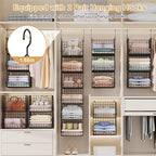 6 Tier Closet Hanging Organizer, Clothes Hanging Shelves - Image 6