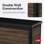 Keter Signature Collection 150 Gallon Resin Deck Box Organization and Storage for Patio Outdoor Cushions, Throw Pillows, Garden Tools and Pool Supplies, Rosewood - Image 10