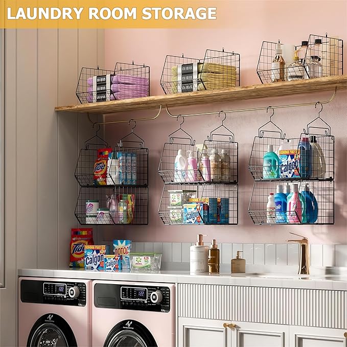 X-cosrack 7 Tier Foldable Hanging Closet Organizer and Storage, Wire Closet - Image 7