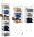 6 Tier Closet Hanging Organizer, Metal Closet Organizers and Storage by Orapoke