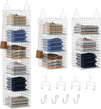 6 Tier Closet Hanging Organizer, Metal Closet Organizers and Storage by Orapoke