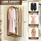 Garment Bags for Hanging Clothes 50” Long, Ultra Clear Suit Bags for Closet - Image 2