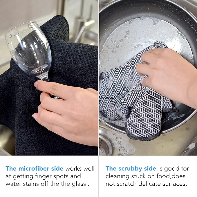 KinHwa Kitchen Washcloths for Dishes Absorbent Microfiber Dish Cloths Quick Dry - Image 5