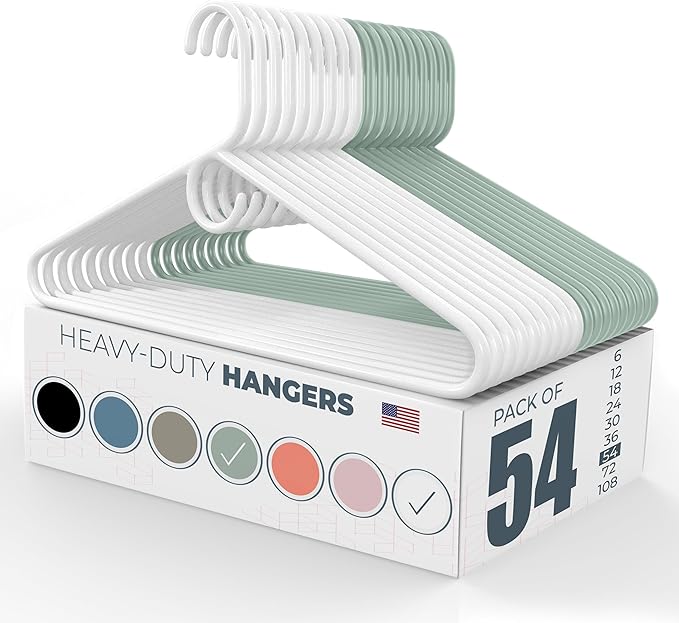 Neaties Heavy Duty Clothes Hangers 50 Pack – Made in The USA – 8lb Capacity by NeatiesHangers