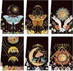 Boyiee Set of 6 Witchy Kitchen Towels Boho Tea Towels Absorbent Mushroom Floral by Boyiee