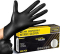 COOLJOB 5 Mil Black Disposable Nitrile Gloves by COOLJOB