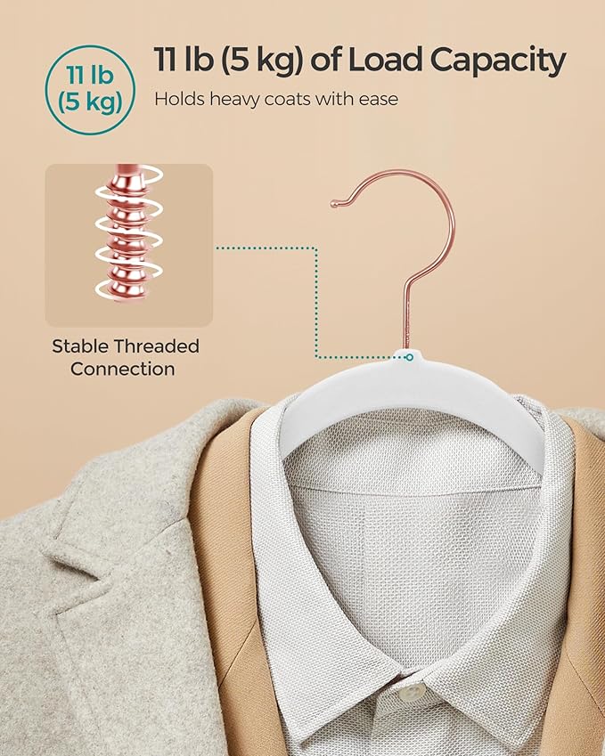 SONGMICS Slim Velvet Hangers, Non-Slip Clothes Hangers - Image 4