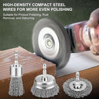10Pcs Professional Wire Brush for Drill, Carbon Steel Wire Cup Brush for Drill - Image 4