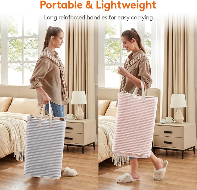 Lifewit 2 Pack Laundry Hamper Large Collapsible Laundry Baskets, Freestanding - Image 5