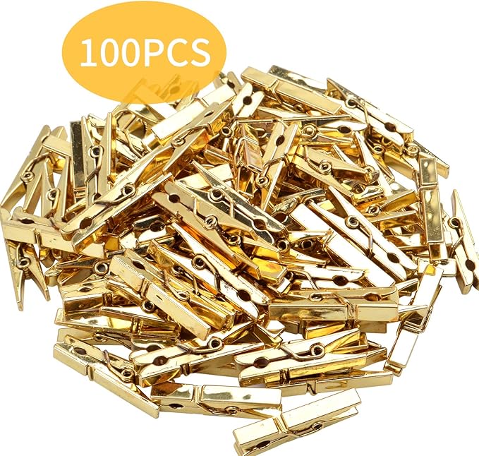 Mini Plastic Clips, 100 Pieces Utility Photo Clips Paper Peg Clothes Line Clips - Image 2