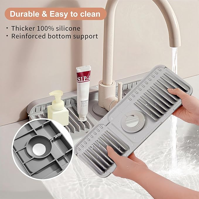 14.5 inch Silicone Faucet Mat for Kitchen Sink - Image 5