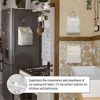 2pcs Wall Hanging Storage Bag, Small Door Closet Linen Fabric Pockets Organizer - Image 5