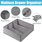 Dresser Drawer under Cabinet Clothes Organizer 3 Cell Foldable Storage Cubes - Image 5