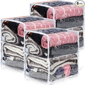 6 Packs Clear Zippered Storage Bags Sweater Moth Bags Plastic Storage by Shappy