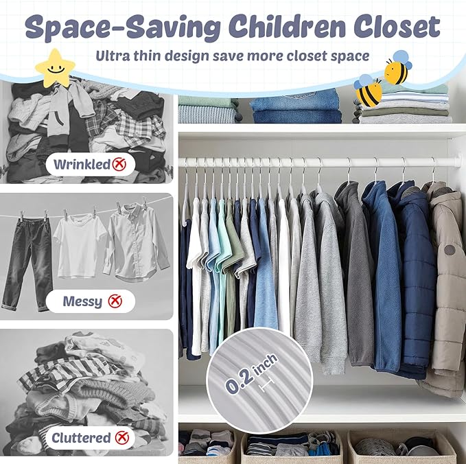 HOUSE DAY 13.5 Inch Kids Hangers 50 Pack - Image 3