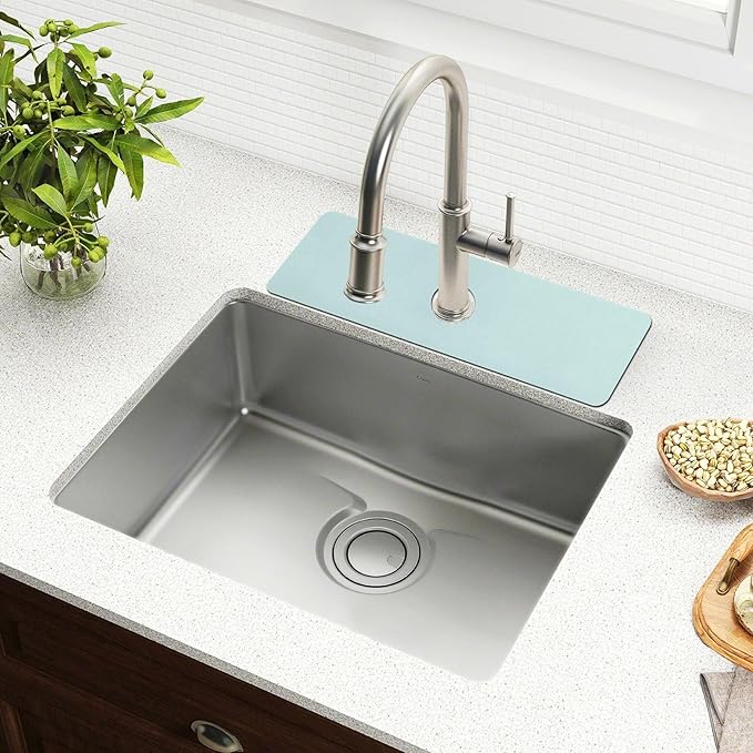 Kitchen Sink Splash Guard 2 PCS 14.7 Inch Sink Faucet Mat Splash Guard - Image 6