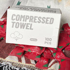 100 Pcs Mini Compressed Towels, Disposable Face Compressed Towel, Compressed by HIFINECARE