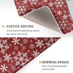 Christmas Dish Drying Mat for Kitchen Counter 24x18 Inch Xmas Snowflake Drying - Image 5