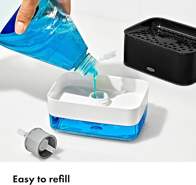 OXO Good Grips Soap Dispensing Sponge Holder - Image 6