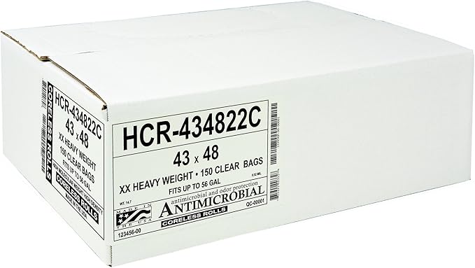 Aluf Plastics High Density Trash Bags, 56 Gallon, 22 Micron, - Image 2