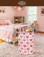 HUNRUNG Laundry Hamper, Large Canvas Fabric Lightweight Storage Basket Toy - Image 4