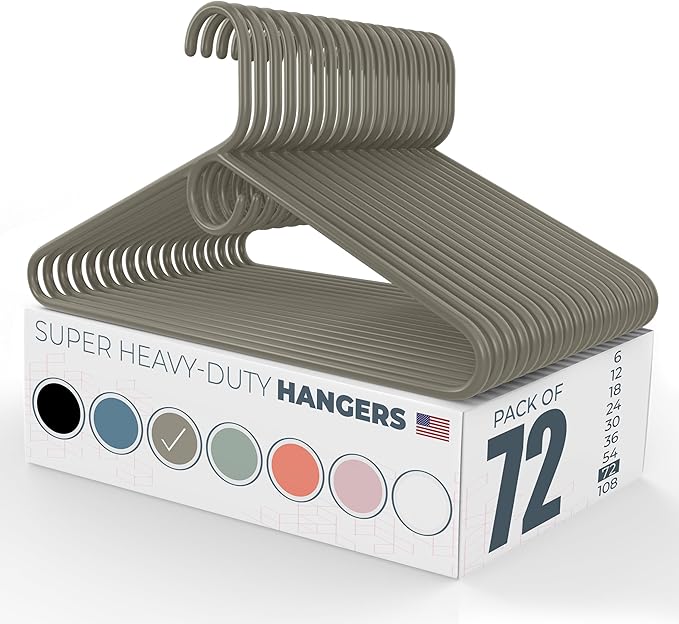 Neaties Super Heavy Duty Clothes Hangers 50+ Pack – Made in The USA - 10lb by NeatiesHangers