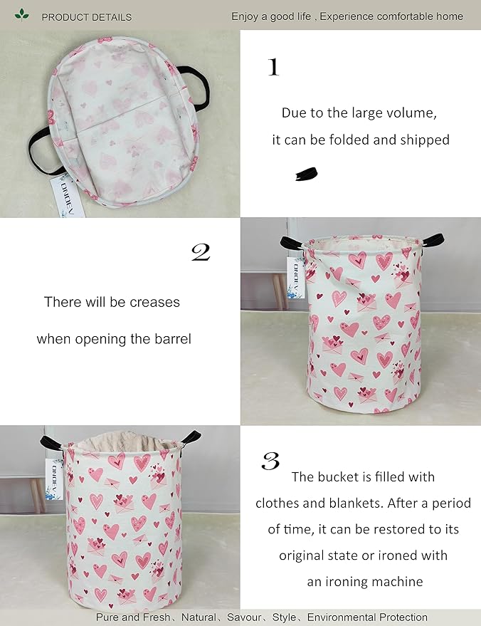Round waterproof laundry basket, laundry Hampers - Image 5