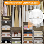 Hanging Closet Organizers and Storage, 2 Tier Closet Shelf Clothes Organizer - Image 6