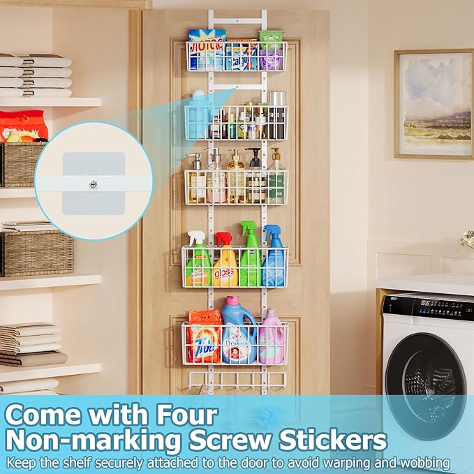 Adjustable Over The Door Organizer, Metal Hanging Door Organizer - Image 8