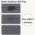 2 PCS Water Absorbent diatomite Coasters, 7.1" x 3.5" Water Absorbing Stone Tray - Image 4