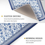 Blue Floral Branches Dish Drying Mat - Image 3