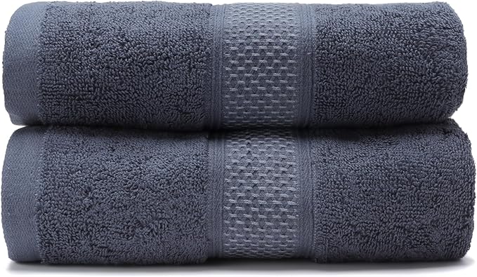 Cotton Bath Towels Set, 2-Piece Set Super Absorbent Quick Drying, Suitable - Image 4