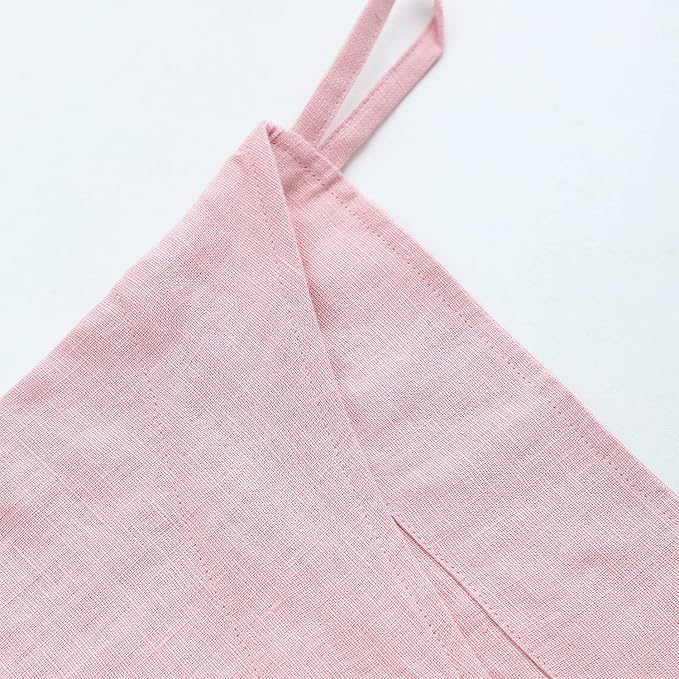 Amazhiyu Pure Linen Over The Door Laundry Hanging Hamper Bag - Image 4
