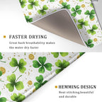 Green Shamrock St. Patrick's Day Dish Drying Mat 18 x 24 Inch - Image 3