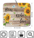 Sunflower Floral Dish Drying Mat - Image 2
