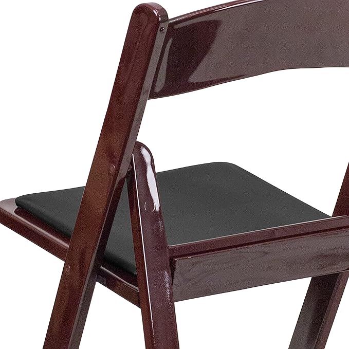 Flash Furniture Hercules Series Folding Chairs for Weddings and Formal Events, Stackable Commercial Event Seats with 1,000-lb. Static Weight Capacity, Set of 4, Red Mahogany - Image 16