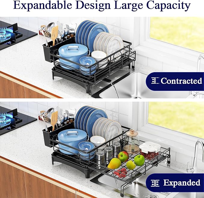 Large Dish Drying Rack, Dish Rack, Dishware Drying, Over Sink & Countertop - Image 2