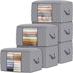 Direct 100L, 6 Pack, Storage Containers, Large Clothes Storage Bins Foldable by StorageTastic