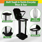 Wakeman Heavy Duty Black Trash Bag Portable Trash Bag Holder Stand - Image 2
