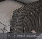 Grand patio Outdoor Reclining Chairs with Extended Footrest 2-Piece Adjustable WickerPatio Lounge Recliner up to 15 with Flip Side Table, Cool Grey - Image 8