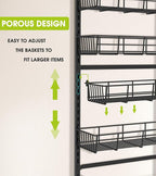 Over The Door Pantry Organizer, Pantry Storage and Organization, 6-Tier - Image 3