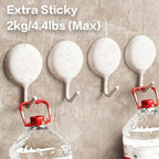4pcs Self-Adhesive Hooks, No Drill Wall Mounted Sticky Hooks Durable - Image 5